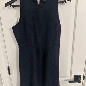 Banana Republic Striped Navy Mini Dress